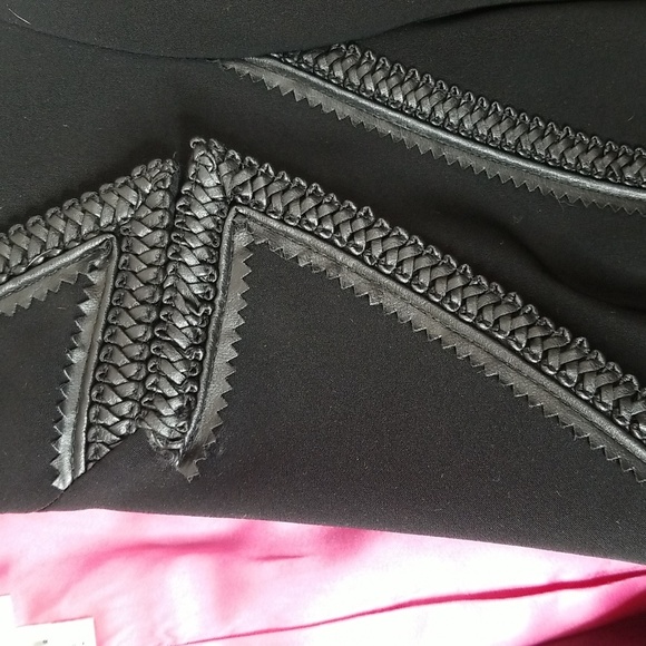 Cache Women's pantsuit leather edged trim sz 8 jacket sz 10 pants - Picture 4 of 9